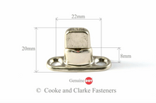 Load image into Gallery viewer, Common Sense Fasteners - 8mm Turnbuttons Gilt Brass (Double Height)