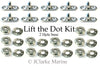 Lift the Dot Snap Fastener's, 2 Hole base stud, Socket & Backing Plate LONG PRONG