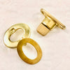 Common Sense Fasteners - Gilt Brass 8mm Turnbuttons, Washer and Eyelet Set