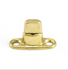 Common Sense Fasteners - 8mm Turnbuttons Gilt Brass (Double Height)