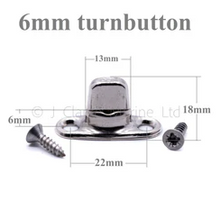 Load image into Gallery viewer, Common Sense Fasteners - 6mm Turnbuttons Gilt Brass
